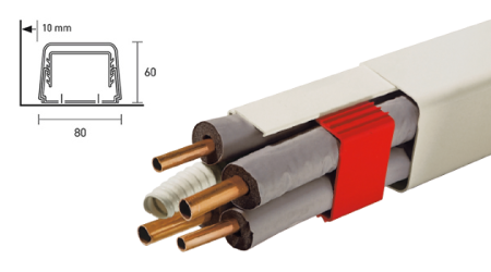Canaline per climatizzatore mono e dual split - 80x60 mm