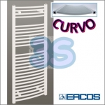 Scaldasalviette bianco curvo ERCOS TEKNO