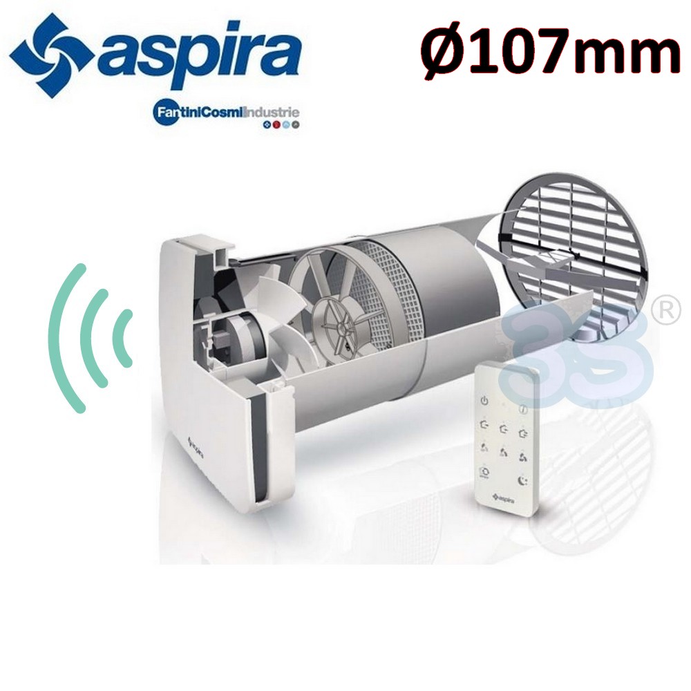 ASPIRA - Aspirvelo Air Ecocomfort 100 RF recuperatore di calore con telecomando - AP19987
