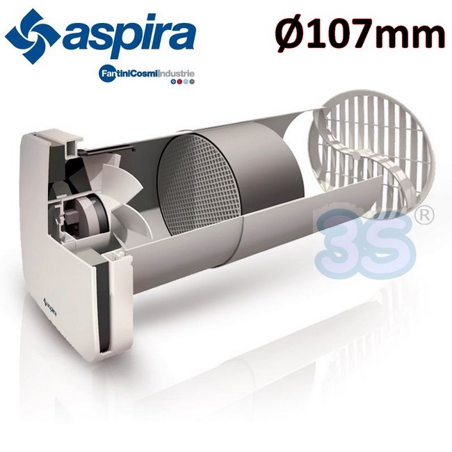 ASPIRA - Aspirvelo Air Ecocomfort 100 SAT recuperatore di calore con scambiatore ceramico SENZA COMANDO - AP19985