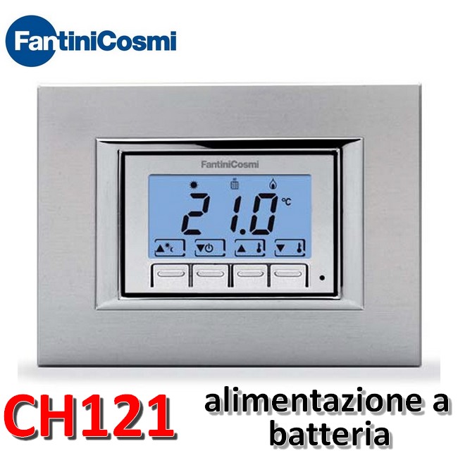 CH121 - Termostato ambiente digitale da incasso a batteria universale - Fantini Cosmi