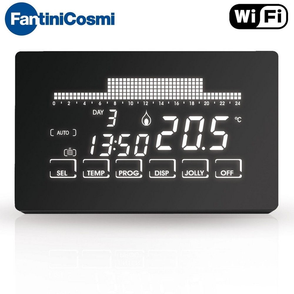 CH193WiFi Cronotermostato WiFi touch-screen settimanale a 230V Fantini Cosmi