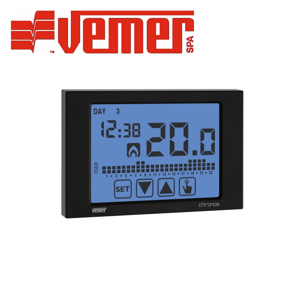 Cronotermostato da incasso antracite WI-FI adsl touch screen GREEN GecApp Crono - CR157