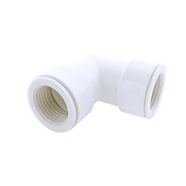 Curva 90Â° femmina femmina con o-ring per tubo rigido Ã 20 mm in PVC per scarico condensa - C90.020