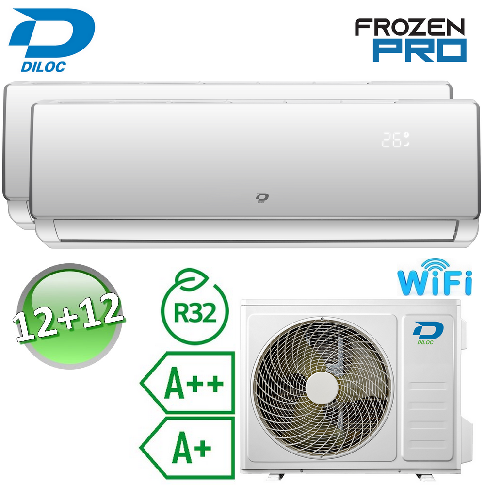 Climatizzatore Dual Split 1200012000 Btu R32 Aa Diloc Frozen Pro Ue 52 Wifi 5303