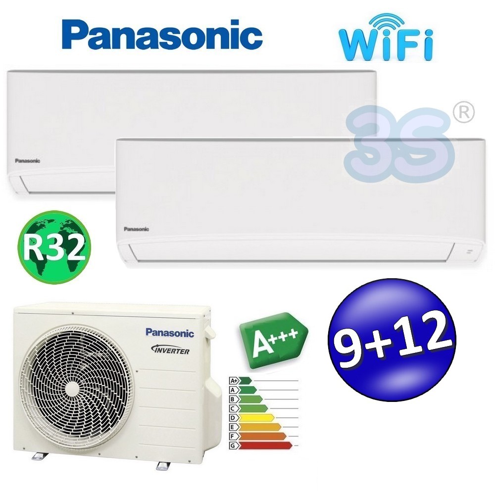 Climatizzatore dual split serie TZ A+++ R32 PANASONIC 9000+12000 - WiFi integrato - TZ-Z-R32-2535(41)