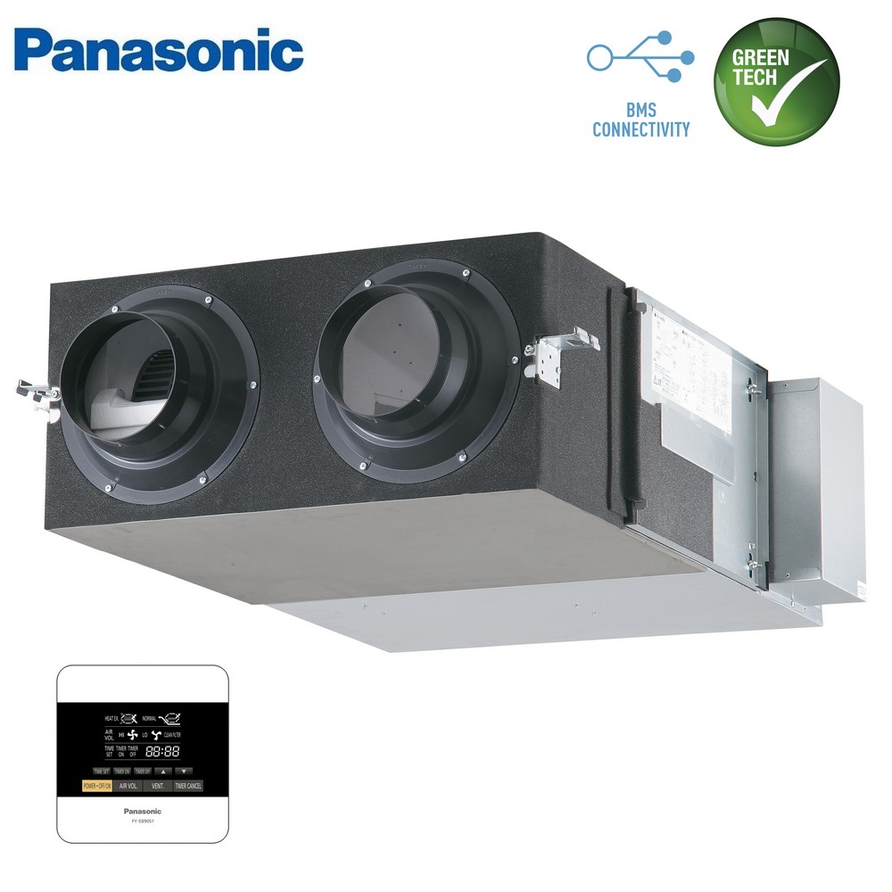 Panasonic recuperatore di calore 250 m3/h centralizzato VMC - comando a parete incluso - FY-250ZDY8R