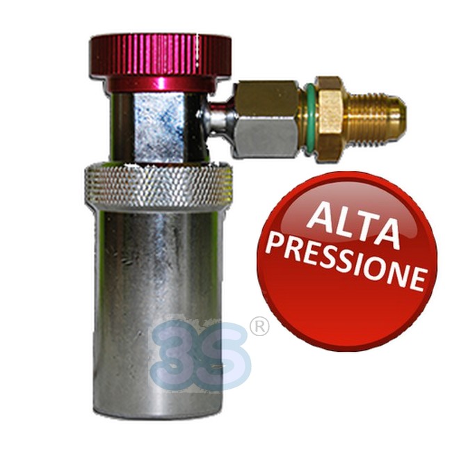 Attacco rapido 90° alta pressione con rubinetto gas R134A - BMW - 13.038D