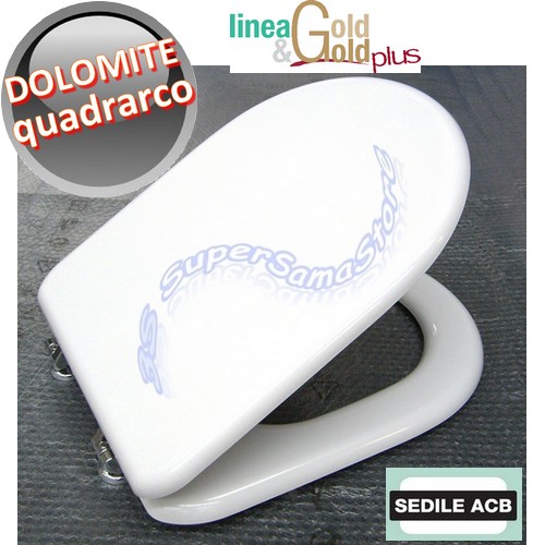 Sedile per wc QUADRARCO Ceramica Dolomite - marca ACB linea GOLD