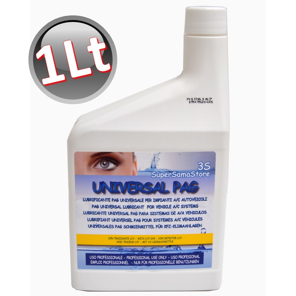 Olio lubrificante per compressori PAG universale con tracciante UV