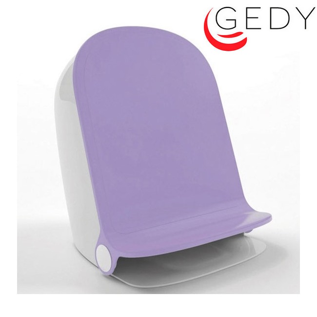 Cestino porta rifiuti bagno MOBY GEDY - bianco lilla 310949