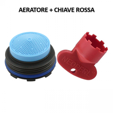 NEOPERL AERATORE CACHE HONEYCOMB JR M21.5X1 + CHIAVE ROSSA