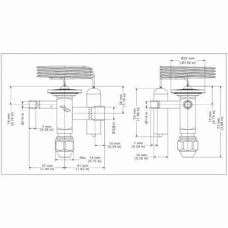 Valvola Danfoss termostatica d'espansione gas R290