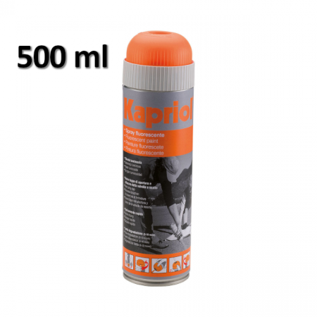 Spray fluorescente arancione 500 ml KAPRIOL - per tracce su parete cantiere