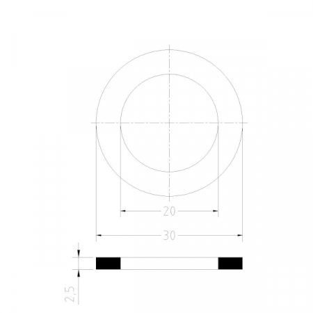 Guarnizione SBR 70sh nero per raccodi da 1″