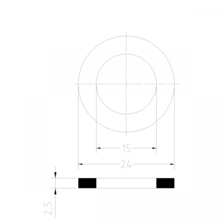 Guarnizione SBR 80sh nero per raccodi da 3/4″