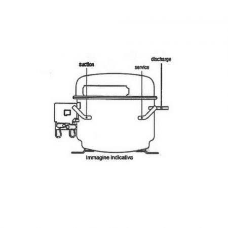 Compressore gas R600a LBP 1/9 Hp 5,6 cm3 Secop ACC Cubigel Elecrotolux HXK55A