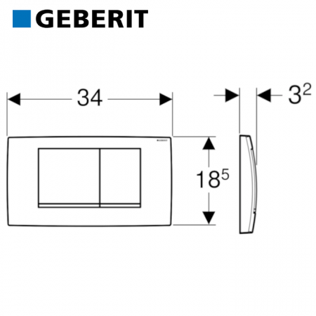 Placca di comando GEBERIT TWINLINE 30