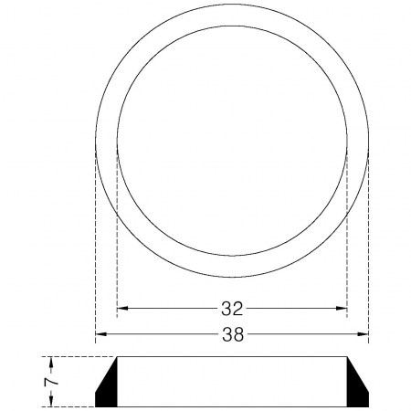 Guarnizione conica PVC nero