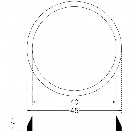 Guarnizione conica PVC nero