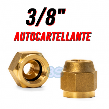 Bochettone raccordo autocartellante 3/8 per climatizzatore tubo rame ed alluminio - 11394