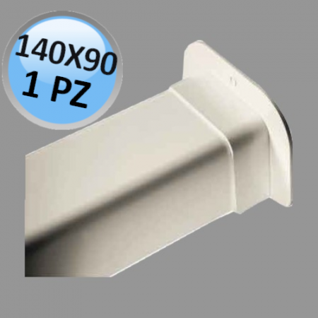 Passaggio a muro per canalina 140x90mm - 1 PZ