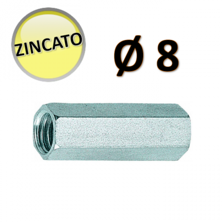 MANICOTTO ZINCATO PER BARRE FILETTATE M0 - Oter