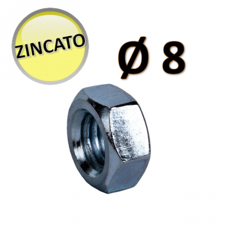 DADO ESAGONALE ZINCATO M8 - Oter