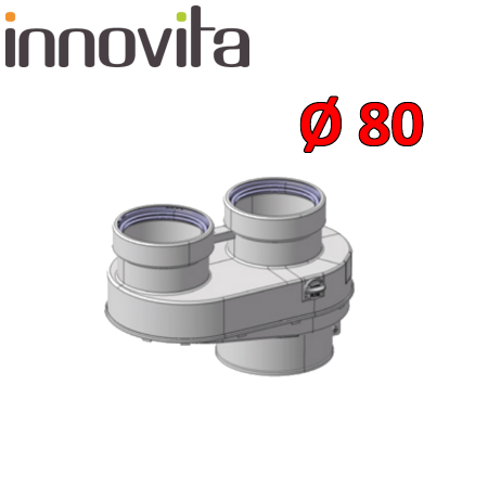 INNOVITA - Sdoppiatore aria/fumi Ø 80 in PPH per caldaia condensazione