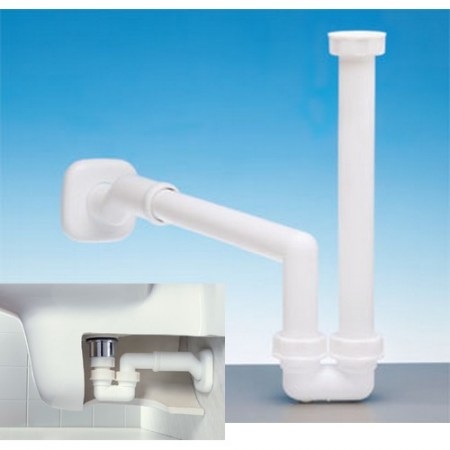 Sifone salvaspazio ad eccentrico per bidet attacco 1 e 1 1/4 - 1643.001