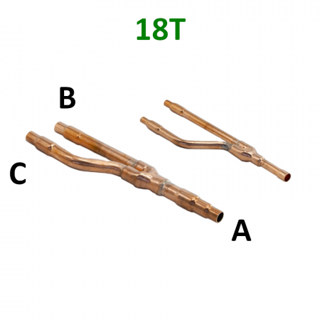 Giunto di derivazione in Rame per VRV / VRF 18T