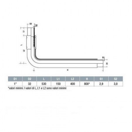 TECNOGIUNTO CURVO FILETTATO 32 x 1”