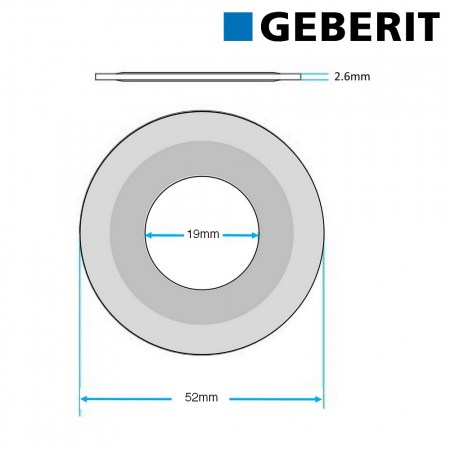 Guarnizione per campana Ø 52mm x 19mm - Geberit 241.291.00.1