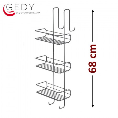 Porta oggetti in filo 3 ripiani, appendibile - G-Tito GEDY 2486