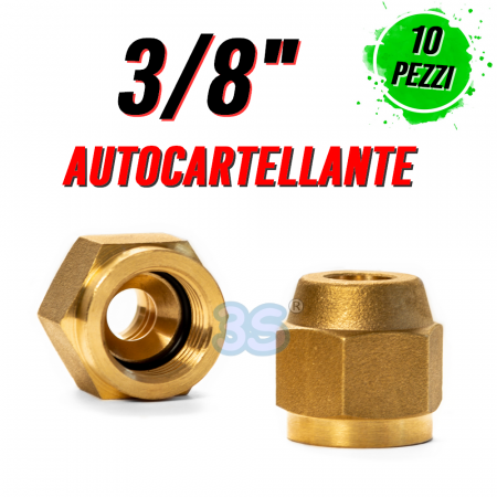 Bochettone raccordo autocartellante 3/8 - 10 pezzi - 11394.10