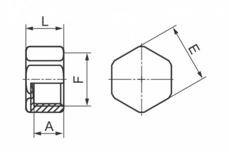 Tappo femmina calotta 3/4″ in acciaio zincato - 1 PEZZO