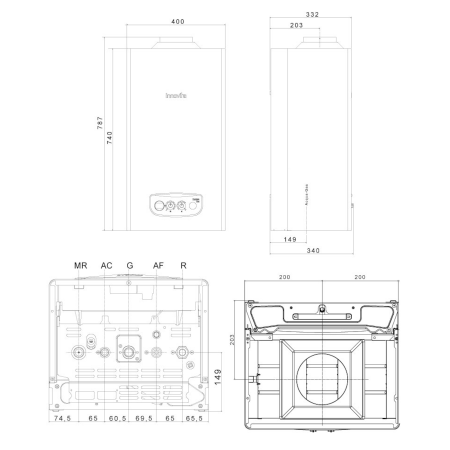 INNOVITA ECO 24 MTN - Caldaia a camera aperta LOW Nox 24 KW a Metano