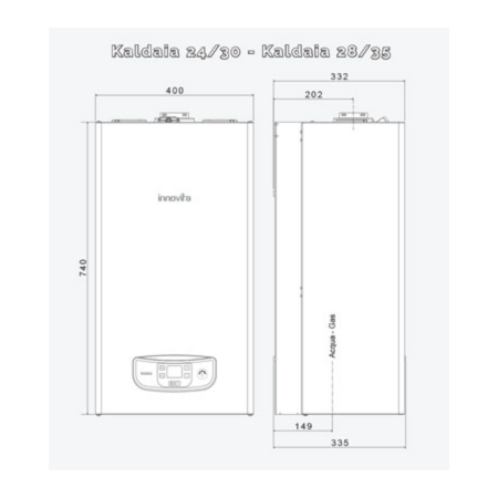 INNOVITA KALDAIA 24/30 - MTN - Caldaia a condensazione 24kw in riscaldamento e 30 kw in sanitario a Metano