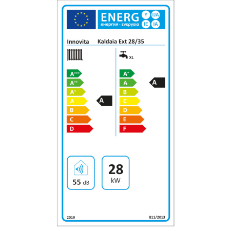 INNOVITA KALDAIA EXT 28/35 MTN  - Caldaia a condensazione da esterno 28 kw in riscaldamento e 35 kw in sanitario a Metano