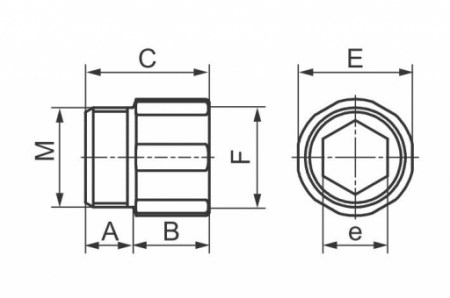 Prolunga in acciaio zincato MF 3/4″ 30 mm - 1 PEZZO