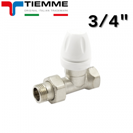 Valvola diritta 3/4″ termostatizzabile attacco ferro TIEMME serie 3305