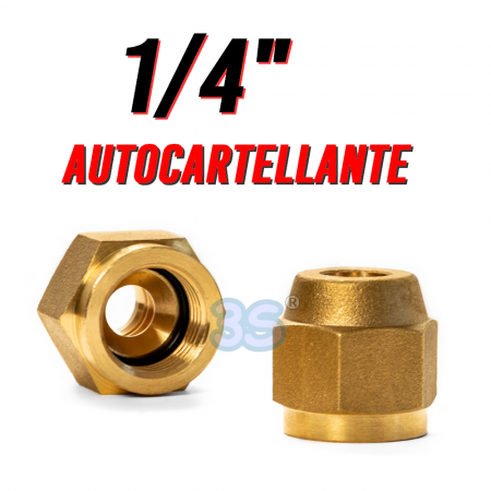 Bochettone raccordo autocartellante 1/4 per climatizzatore - kit colletto facile 11393