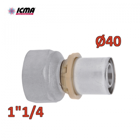 ICMA 401 - Raccordo a pressare 1″1/4 x Ø40 SEMPITER® diritto femmina