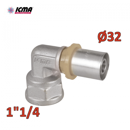 ICMA 405 - Gomito curva femmina 1″1/4x32 SEMPITER® raccordo a pressare