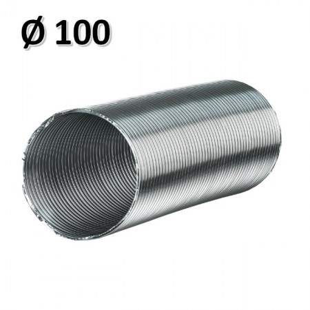 Tubo in alluminio estensibile circolare rotondo Ø 100 x MAX 3 mt VMC KAPPA - TES.100