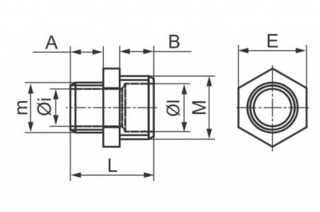 Niples nipplo in acciaio zincato ridotto 1/2″ x 1/4″ maschio maschio - 1 PEZZO