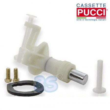Pucci - pulsante di ricambio completo in plastica per cassetta - 80009035