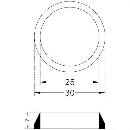 Guarnizione conica PVC nero