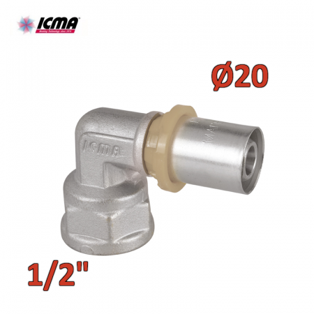 ICMA 405 - Raccordo a pressare1/2″ 20 SEMPITER® curvo femmina