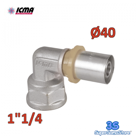 ICMA 405 - Gomito curva femmina 1″1/4 x 40 SEMPITER® raccordo a pressare